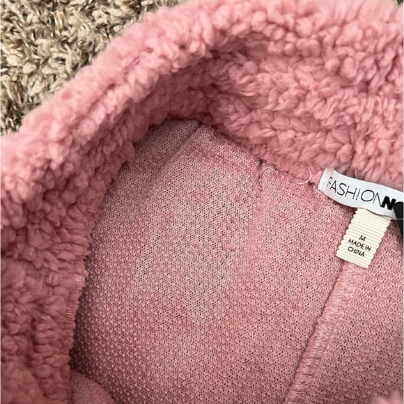 Mauve Faux Fur Sherpa Lounge Pants - Picture 4 of 10